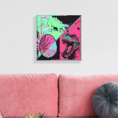 T Rex en Stegosaurus Dinosaurus Canvas Kunst (Insitu (Woonkamer))
