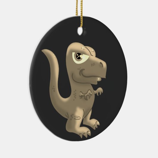 T-Rex en Stegosaurus-Ornament Keramisch Ornament (Rechts)