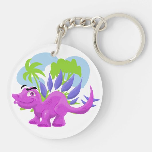 T-Rex en Stegosaurus Sleutelhanger (Achterkant)
