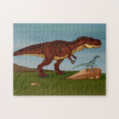 T-Rex en Velociraptor Legpuzzel (Horizontaal)