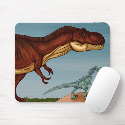 T-Rex en Velociraptor Muismat (Met muis)