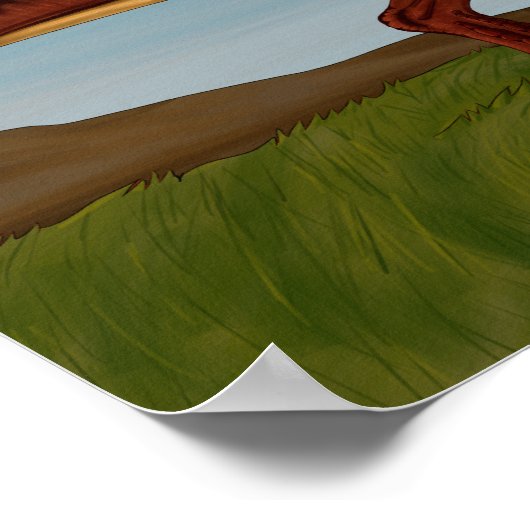 T-Rex en Velociraptor Poster (Hoek)