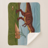 T-Rex en Velociraptor Sherpa Deken (Voorkant)