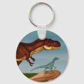 T-Rex en Velociraptor Sleutelhanger (Voorkant)