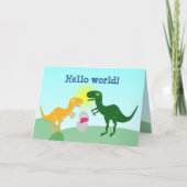 T-Rex Family Dino Baby Hallo Kaart Egg (Voorkant)