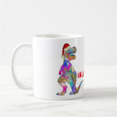 T Rex Festive Dinosaur Funny Naughty of Nice Quote Koffiemok (Links)