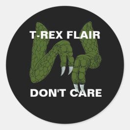 T-rex flair kan neurodiversiteit niet schelen Stim Ronde Sticker