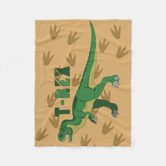 T-Rex Fleece Deken (Voorkant)