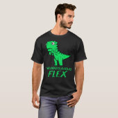 T Rex Flex Pun Dinosaur Workout Fitness T-shirt (Voorkant volledig)