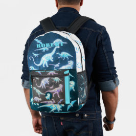 T-Rex Fluorescerend Modern Skelet Dinosaurus Bedrukte Rugzak