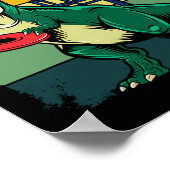 T Rex Frisbee Dinosaurus Recreatieve Werper Dino D Poster (Hoek)