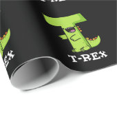 T-Rex Funny Alphabet Dinosaur Pun Dark BG Cadeaupapier (Rol Hoek)