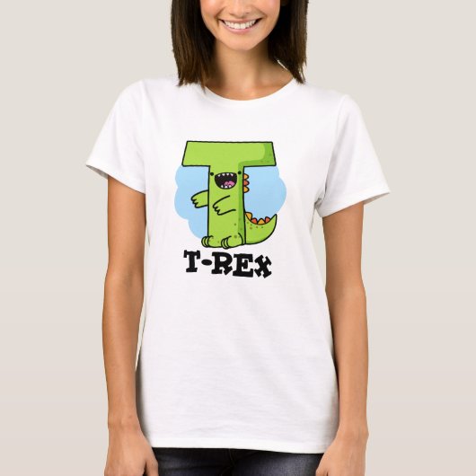 T-Rex Funny Alphabet Dinosaur Pun T-shirt (Voorkant)