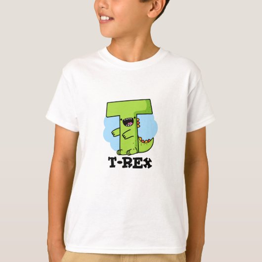 T-Rex Funny Alphabet Dinosaur Pun T-shirt (Voorkant)