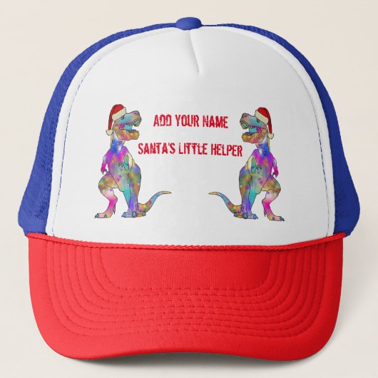 T Rex Funny Kerstmis Funky Dinosaur ironic Slogan Trucker Pet (Voorkant)