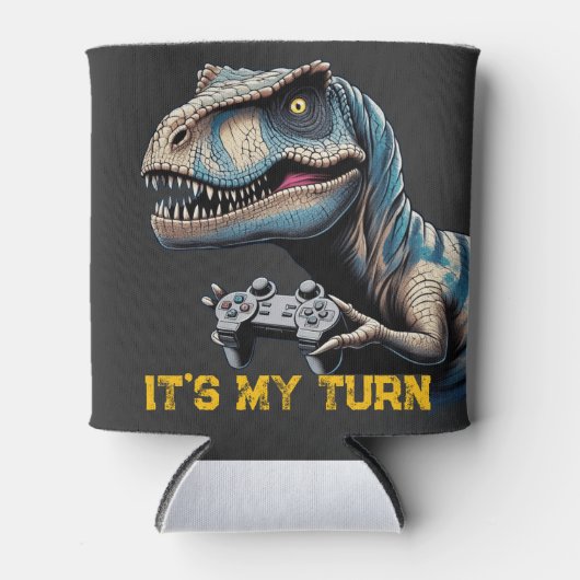 T-Rex Gamer It’s My Turn Design Blikjeskoeler (Voorkant)