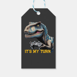 T-Rex Gamer It’s My Turn Design Cadeaulabel