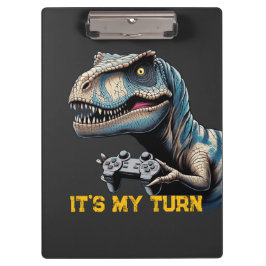 T-Rex Gamer It’s My Turn Design Klembord