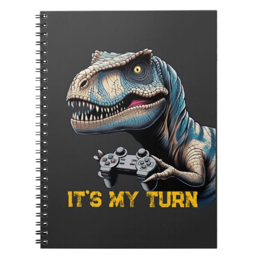 T-Rex Gamer It’s My Turn Design Notitieboek (Voorkant)