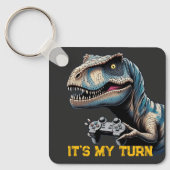 T-Rex Gamer It’s My Turn Design Sleutelhanger (Voorkant)
