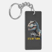 T-Rex Gamer It’s My Turn Design Sleutelhanger (Voorkant Links)