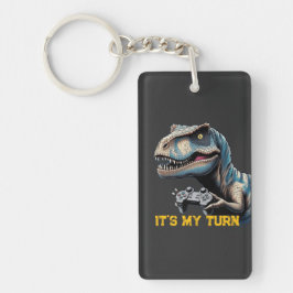 T-Rex Gamer It’s My Turn Design Sleutelhanger