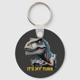 T-Rex Gamer It’s My Turn Design Sleutelhanger