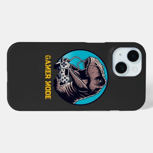 T-Rex Gamer Mode Dinosaur Art Case-Mate iPhone Case (Achterkant (horizontaal))