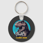 T-Rex Gamer Mode Dinosaur Art Sleutelhanger (Voorkant)