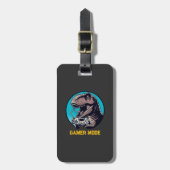 T-Rex Gamer Mode Dinosaur Kunst Bagagelabel (Voorkant verticaal)