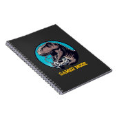T-Rex Gamer Mode Dinosaurus Kunst Notitieboek (Rechterzijde)