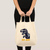 T-Rex Gamer "No More" Art Design Tote Bag (Voorkant (product))