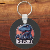 T-Rex Gamer No More Design Sleutelhanger (Voorkant)