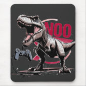 T-Rex Gamer Rage No More Design Muismat (Voorkant)