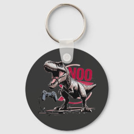 T-Rex Gamer Woede Niet Meer Ontwerp Sleutelhanger