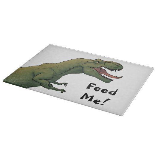 T-Rex Geef me eten! dinosaurus tyrannosaurus-tabel Snijplank (Hoek)