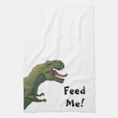 T-Rex Geef me eten! dinosaurus Tyrannosaurus Theedoek (Verticaal)