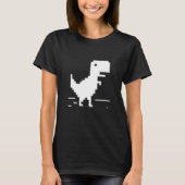 T-Rex Geek Dinosaur Pixel Art Web Developer Nerd T-shirt (Voorkant)
