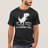 T-Rex Geek Dinosaur Pixel Geen internetverbinding T-shirt (Voorkant)