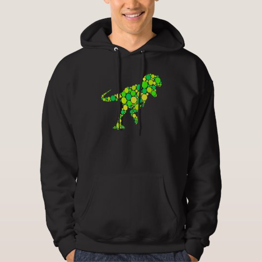 T Rex Gestippelde Internationale Stippen Dag Hoodie (Voorkant)