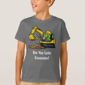 T-Rex graafmachine bouw jongens T-shirt (Voorkant)