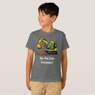 T-Rex graafmachine bouw jongens T-shirt
