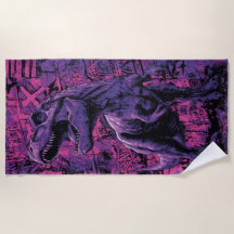 T-Rex Graffiti Illustratie van Stedelijke Dinosaur