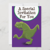 T Rex grappige cartoon illustratie Kaart (Achterkant)