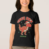 T-Rex Grappige Dinosaurus Kerst T-Shirt (Voorkant)