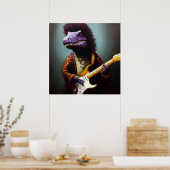 T Rex Guitartiest Poster (Keuken)