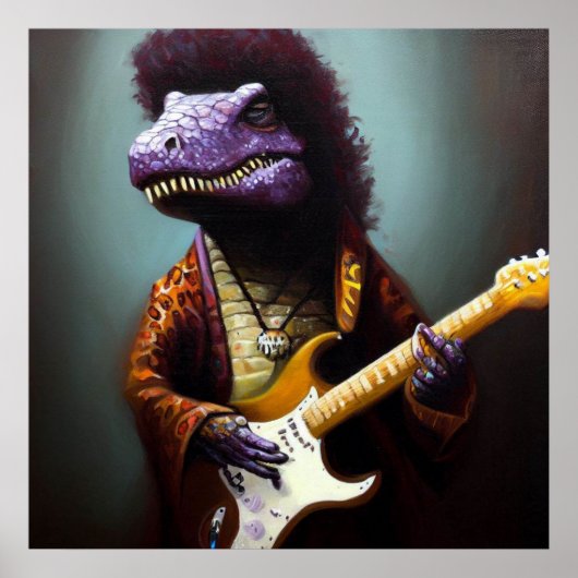 T Rex Guitartiest Poster (Voorkant)