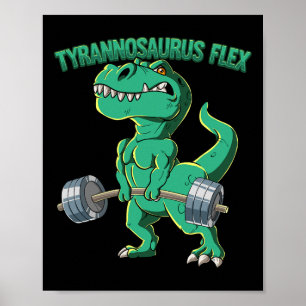 T-rex Gym Bodybuilding Tyrannosaurus Flex  Poster
