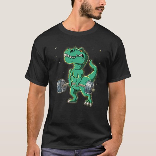 T rex Gym Weight Training Deadlift  2 T-shirt (Voorkant)