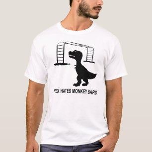 T-Rex haat aap balken licht T-shirt